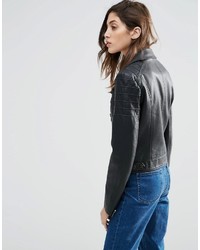 Asos Collection Ultimate Biker Jacket With Piped Detail
