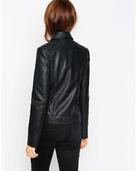 Asos Collection Ultimate Biker Jacket With Stitch Detail