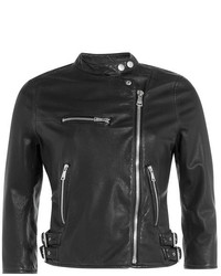 Dolce & Gabbana Cropped Leather Biker Jacket