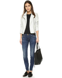 Cupcakes And Cashmere Sid Vegan Leather Moto Jacket