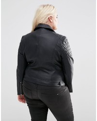 Asos Curve Ultimate Biker Jacket With Piped Detail