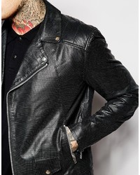 Religion Cutter Perforated Leather Biker Jacket