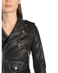 Dsquared2 Lambskin Leather Biker Jacket