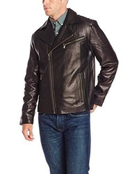 Ungaro Emanuel By Emanuel Lambskin Leather Asymmetrical Moto Jacket