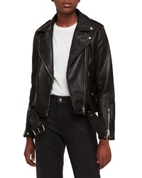 AllSaints Est Leather Biker Jacket