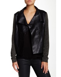 KUT from the Kloth Faux Leather Knit Jacket