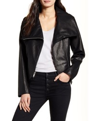French Connection Faux Leather Moto Jacket