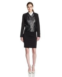 Calvin Klein Faux Leather With Lux Moto Jacket