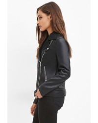 Forever 21 Faux Shearling Moto Jacket