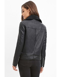 Forever 21 Faux Shearling Moto Jacket