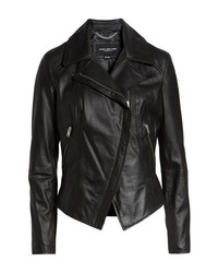 Marc New York Feather Leather Moto Jacket