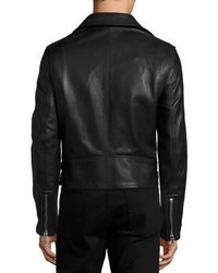 Burberry Flinton Classic Leather Moto Jacket