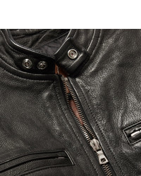 Jean Shop Full Grain Leather Biker Jacket