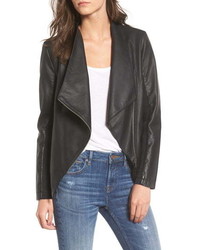 Medium BB Dakota Womens Gabrielle Vegan Leather Jacket Black