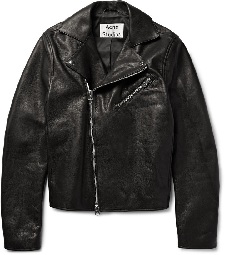 Acne Studios Gibson Leather Biker Jacket, $1,500 | MR PORTER