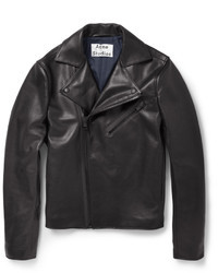 Acne Studios Gibson Slim Fit Leather Biker Jacket