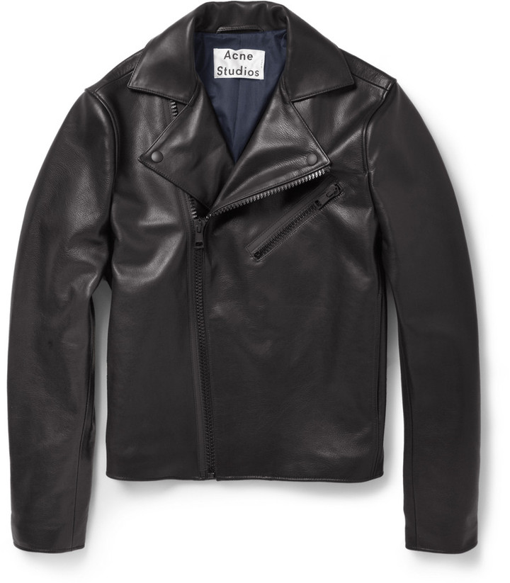 Acne Studios Gibson Slim Fit Leather Biker Jacket, $1,450 | MR