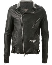 Giorgio Brato Studded Collar Biker Jacket