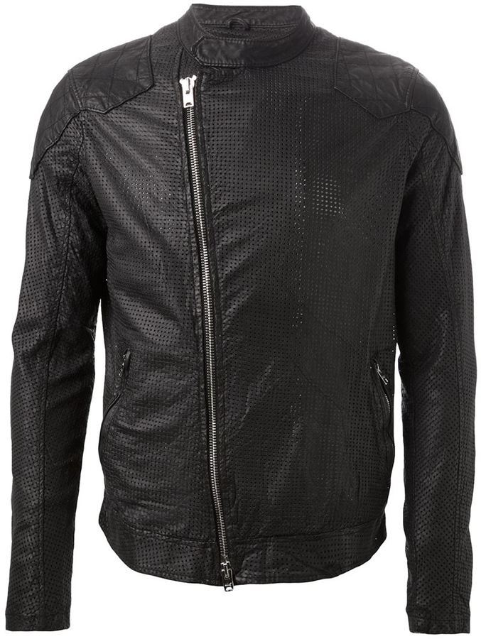 Giorgio Brato Wlg By Perforated Biker Jacket, $739 | farfetch.com 