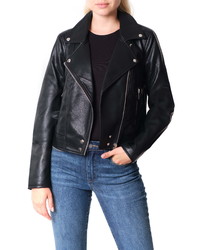 BLANKNYC Good Vibes Faux Leather Moto Jacket