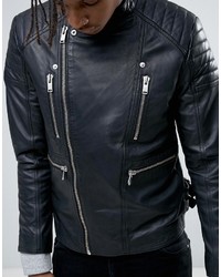 Selected Homme Leather Biker Jacket