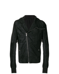 Rick Owens Hooded Leather Jacket