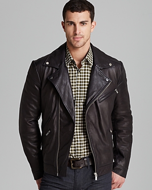 Hugo Boss Hugo Larock Leather Biker Jacket, $845 | Bloomingdale's ...