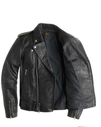 J.Crew Italian Leather Studded Motorcycle Jacket
