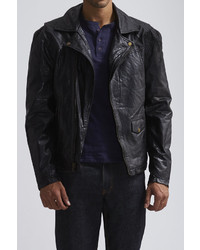 Jachs Asymmetrical Leather Jacket