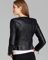 Aqua Jacket Faux Leather Moto