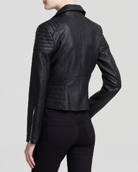 GUESS Jacket Puffy Faux Leather Moto