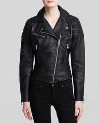 GUESS Jacket Puffy Faux Leather Moto