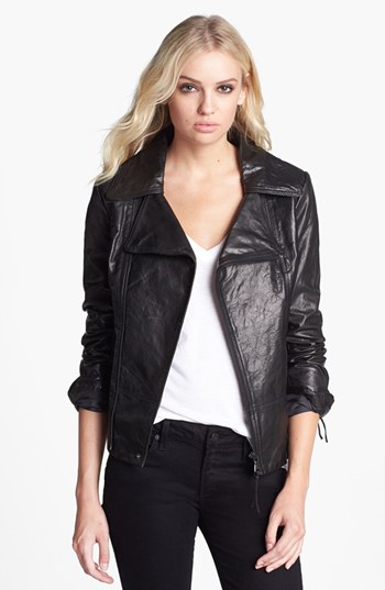 June Asymmetrical Leather Moto Jacket, $297 | Nordstrom | Lookastic