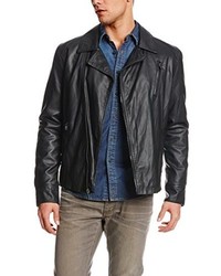 Kenneth Cole Reaction Faux Leather Asymmetric Zip Moto Jacket