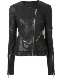 Kitx Leather Biker Jacket Black