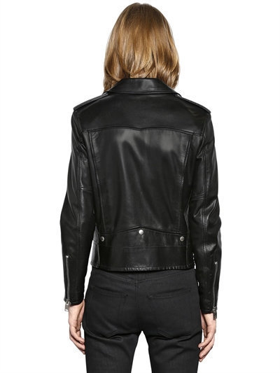 Saint Laurent L01 Classic Leather Biker Jacket 4990 Luisaviaroma Lookastic 4369