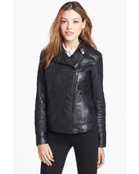 LaMarque Quilted Leather Biker Jacket Large