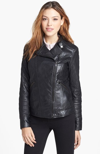LaMarque Quilted Leather Biker Jacket Medium, $237 | Nordstrom | Lookastic
