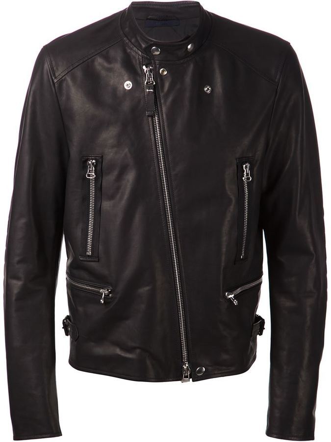 Lanvin Band Collar Biker Jacket, $4,295 | farfetch.com | Lookastic