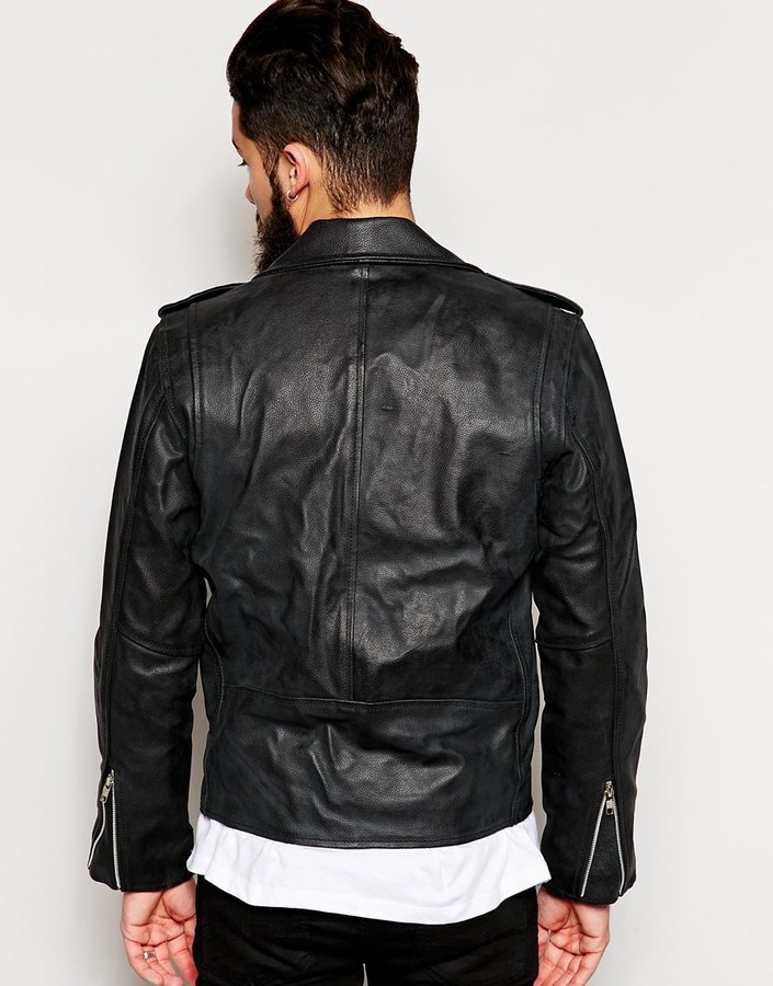Reclaimed Vintage Leather Biker Jacket, $165 | Asos | Lookastic