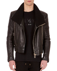 Balmain Leather Biker Jacket