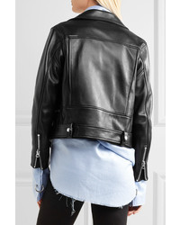 Acne Studios Leather Biker Jacket Black