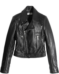 Balenciaga Leather Biker Jacket Black