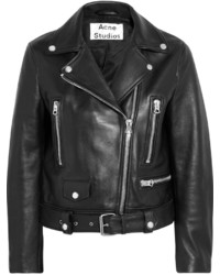 Acne Studios Leather Biker Jacket Black
