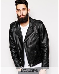 Reclaimed Vintage Leather Biker Jacket