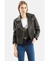 Topshop Leather Biker Jacket