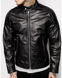 Diesel Leather Jacket L Monike Biker