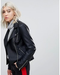 Only Leather Look Biker Jacket