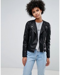 Vero Moda Leather Look Biker Jacket
