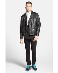 Obey Leather Moto Jacket